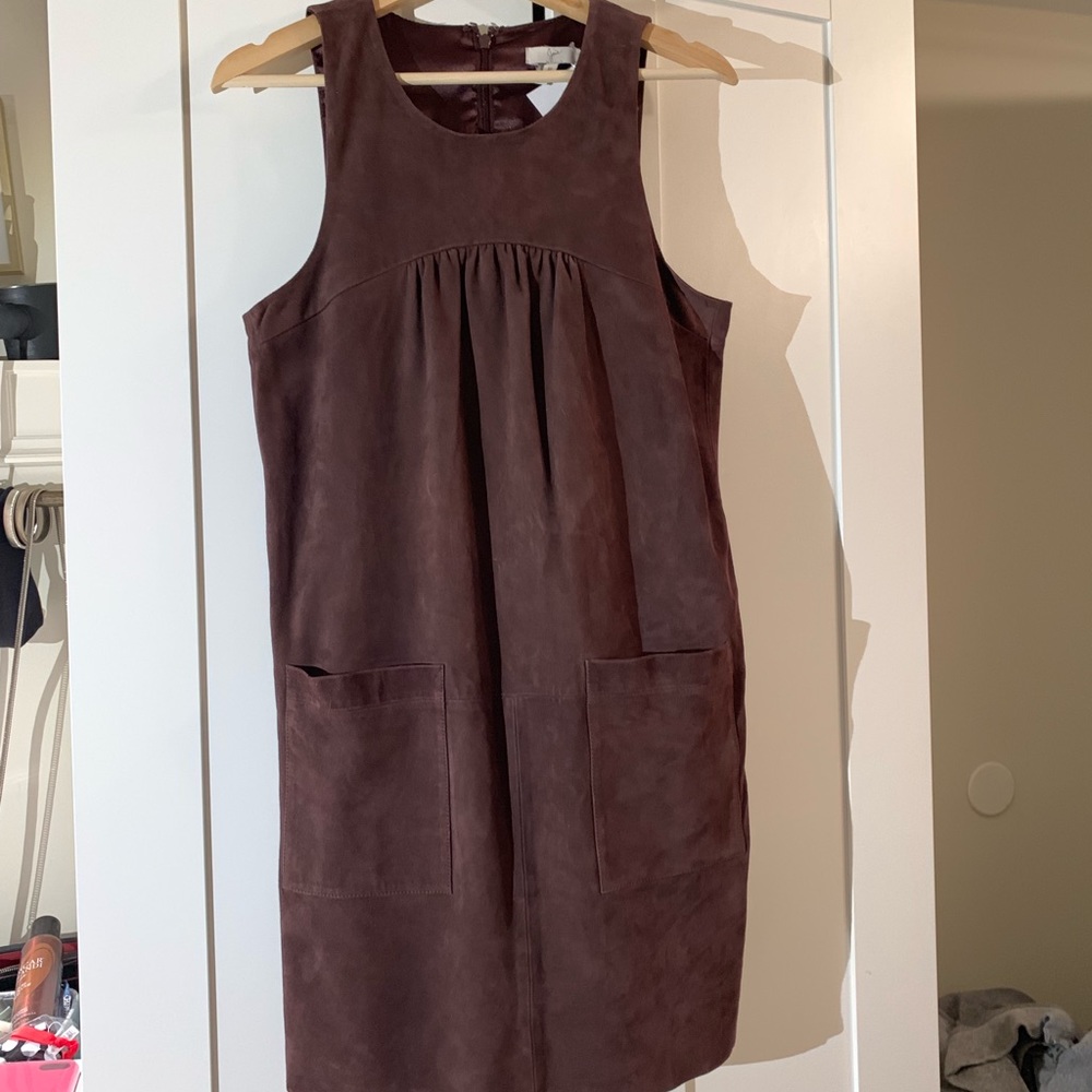 Joie Fahfia Leather Dress NWT Pockets M